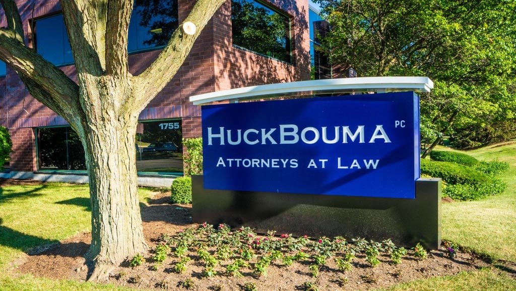 Huck Bouma PC Attorneys at Law building sign